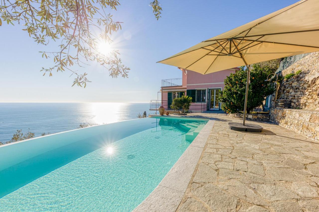 Casaviva - Ampio Trilocale Vista Mare Con Piscina - Pieve Alta Leilighet Pieve Ligure Eksteriør bilde