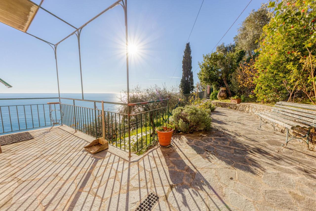 Casaviva - Ampio Trilocale Vista Mare Con Piscina - Pieve Alta Leilighet Pieve Ligure Eksteriør bilde