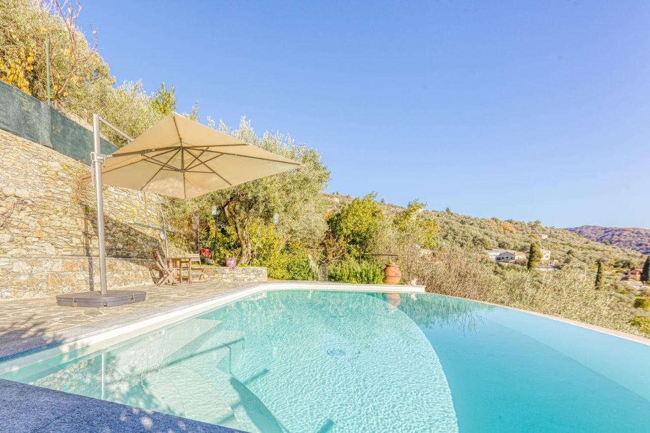 Casaviva - Ampio Trilocale Vista Mare Con Piscina - Pieve Alta Leilighet Pieve Ligure Eksteriør bilde