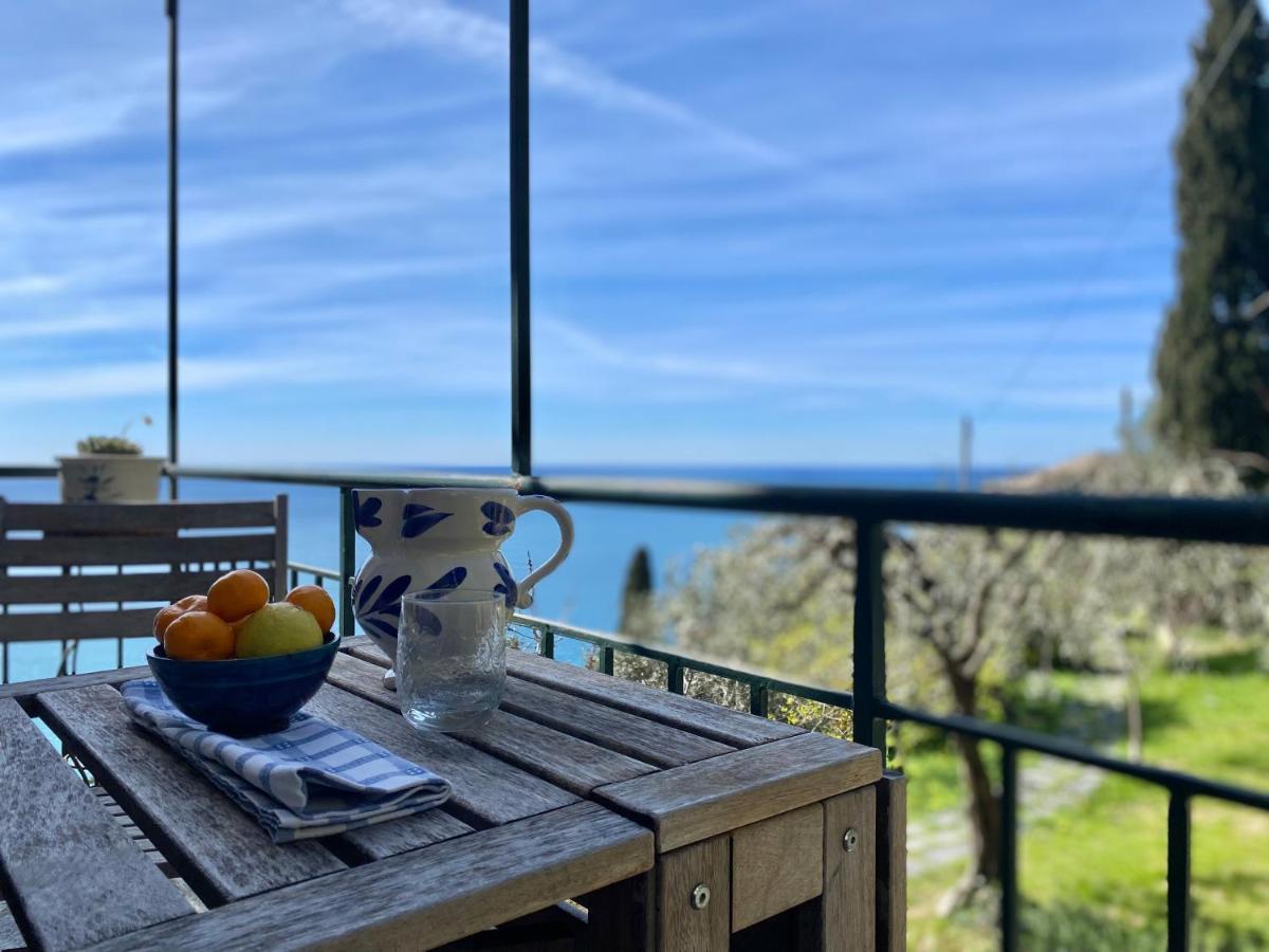 Casaviva - Ampio Trilocale Vista Mare Con Piscina - Pieve Alta Leilighet Pieve Ligure Eksteriør bilde