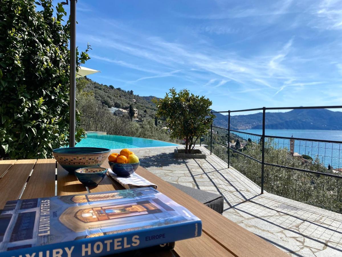 Casaviva - Ampio Trilocale Vista Mare Con Piscina - Pieve Alta Leilighet Pieve Ligure Eksteriør bilde