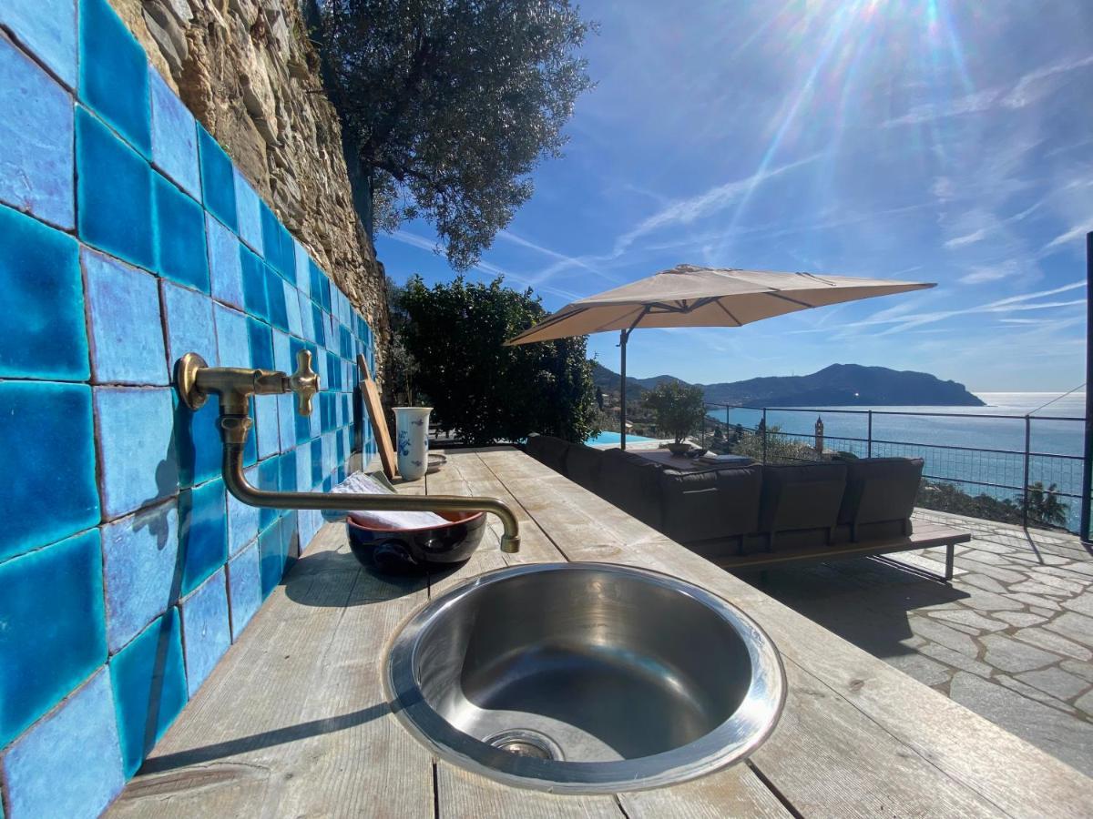 Casaviva - Ampio Trilocale Vista Mare Con Piscina - Pieve Alta Leilighet Pieve Ligure Eksteriør bilde