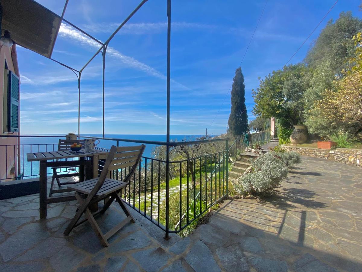 Casaviva - Ampio Trilocale Vista Mare Con Piscina - Pieve Alta Leilighet Pieve Ligure Eksteriør bilde